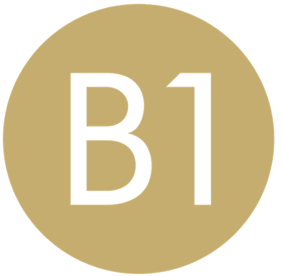B1 Rooftop Bistro Logo in Gold